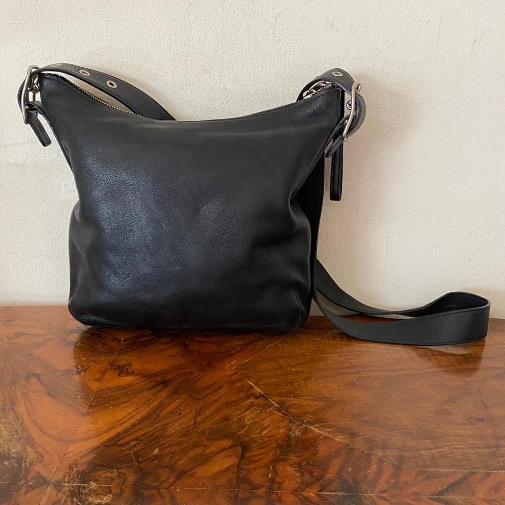 Coach Legacy Black Leather Slimline Purse Crossbod - Picture 2 of 8